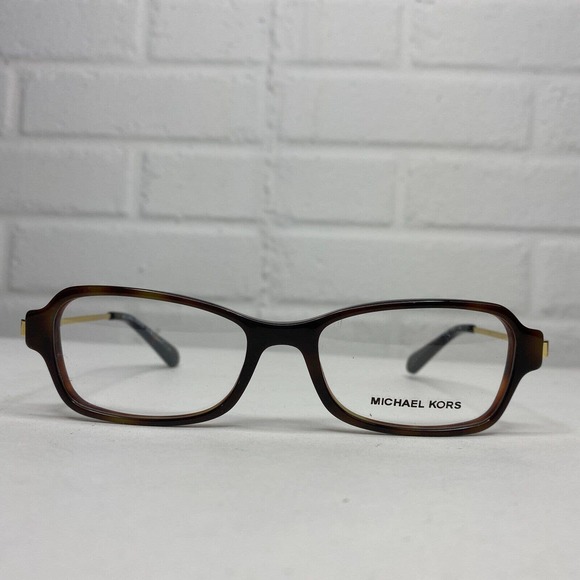 Michael Kors MK 8023F 3135 Abela V Rectangle Dark Havana Womes Eyeglasses H2481 - Picture 1 of 8